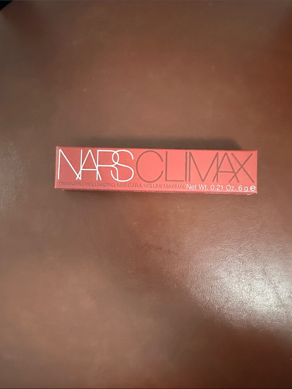NARS Climax Volumizing Mascara — Coral Red Packaging